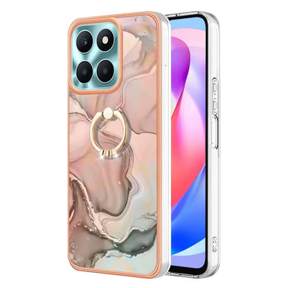 YB IMD Series-17 Style-E For Honor X6a 4G Cell Phone Cases Marble Pattern TPU Drop-proof Cover