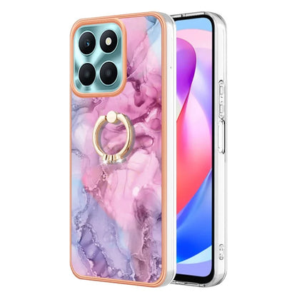 YB IMD Series-17 Style-E For Honor X6a 4G Cell Phone Cases Marble Pattern TPU Drop-proof Cover