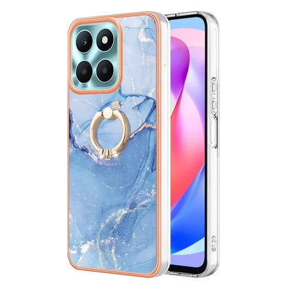 YB IMD Series-17 Style-E For Honor X6a 4G Cell Phone Cases Marble Pattern TPU Drop-proof Cover