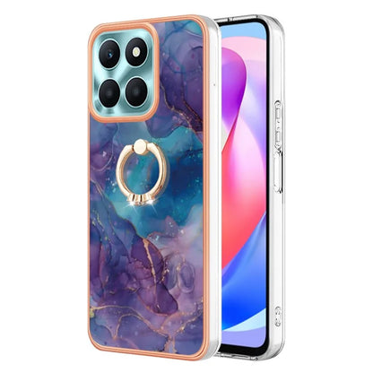 YB IMD Series-17 Style-E For Honor X6a 4G Cell Phone Cases Marble Pattern TPU Drop-proof Cover