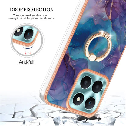 YB IMD Series-17 Style-E For Honor X6a 4G Cell Phone Cases Marble Pattern TPU Drop-proof Cover