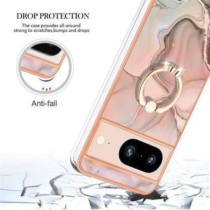 YB IMD Series-17 Style-E For Google Pixel 8 Kickstand Electroplating Cover TPU Cell Phone Case