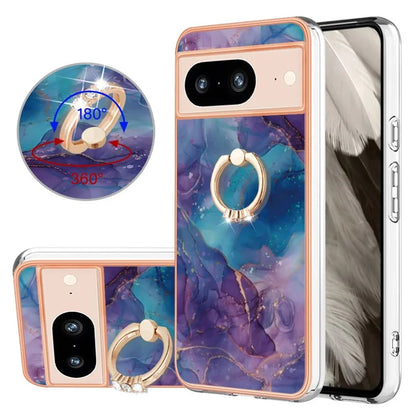 YB IMD Series-17 Style-E For Google Pixel 8 Kickstand Electroplating Cover TPU Cell Phone Case