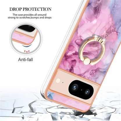 YB IMD Series-17 Style-E For Google Pixel 8 Kickstand Electroplating Cover TPU Cell Phone Case