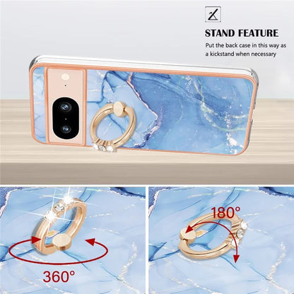 YB IMD Series-17 Style-E For Google Pixel 8 Kickstand Electroplating Cover TPU Cell Phone Case