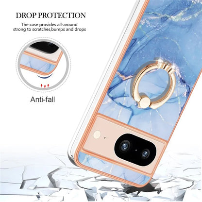YB IMD Series-17 Style-E For Google Pixel 8 Kickstand Electroplating Cover TPU Cell Phone Case