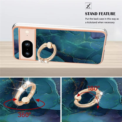 YB IMD Series-17 Style-E For Google Pixel 8 Kickstand Electroplating Cover TPU Cell Phone Case