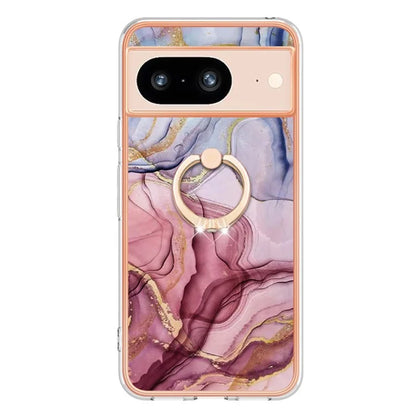 YB IMD Series-17 Style-E For Google Pixel 8 Kickstand Electroplating Cover TPU Cell Phone Case Gold
