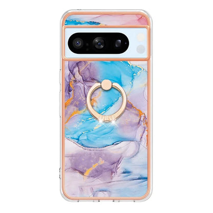 YB IMD Series-6 For Google Pixel 8 Pro TPU Case Electroplating Phone Kickstand Cover