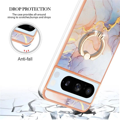 YB IMD Series-6 For Google Pixel 8 Pro TPU Case Electroplating Phone Kickstand Cover