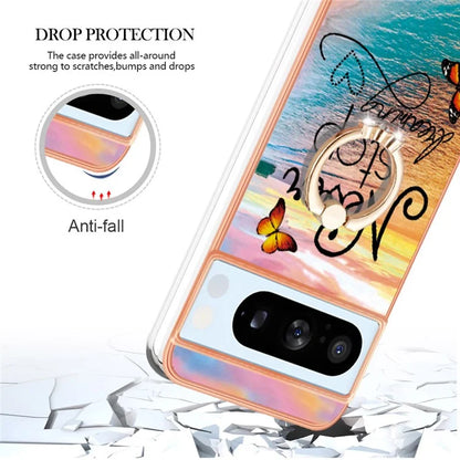 YB IMD Series-6 For Google Pixel 8 Pro TPU Case Electroplating Phone Kickstand Cover
