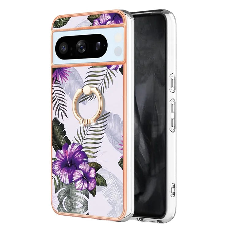 YB IMD Series-6 For Google Pixel 8 Pro TPU Case Electroplating Phone Kickstand Cover