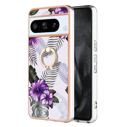 YB IMD Series-6 For Google Pixel 8 Pro TPU Case Electroplating Phone Kickstand Cover
