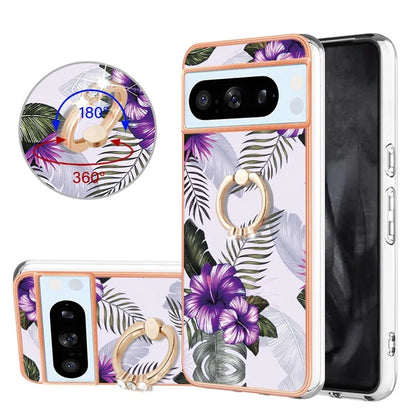 YB IMD Series-6 For Google Pixel 8 Pro TPU Case Electroplating Phone Kickstand Cover