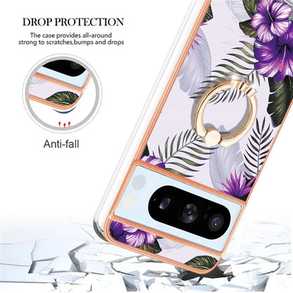 YB IMD Series-6 For Google Pixel 8 Pro TPU Case Electroplating Phone Kickstand Cover