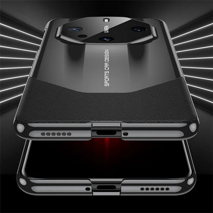 GKK For Huawei Mate 60 RS Ultimate Case Scratch-resistant PC Coated with PU Leather Phone Back Shell