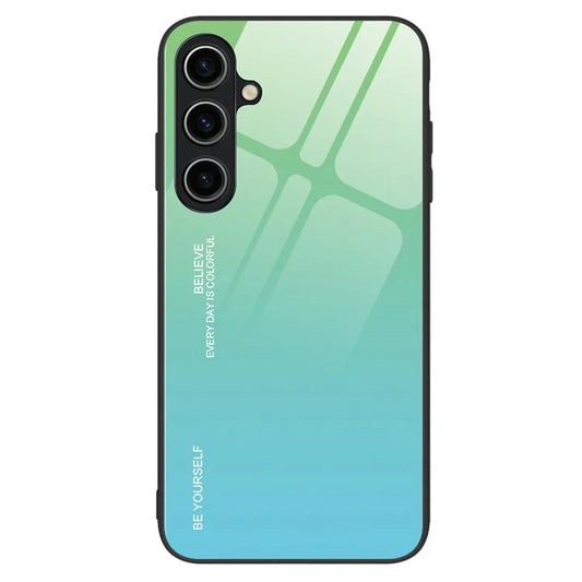 For Samsung Galaxy A05s 4G Protective Case Gradient Color Tempered Glass PC TPU Phone Cover