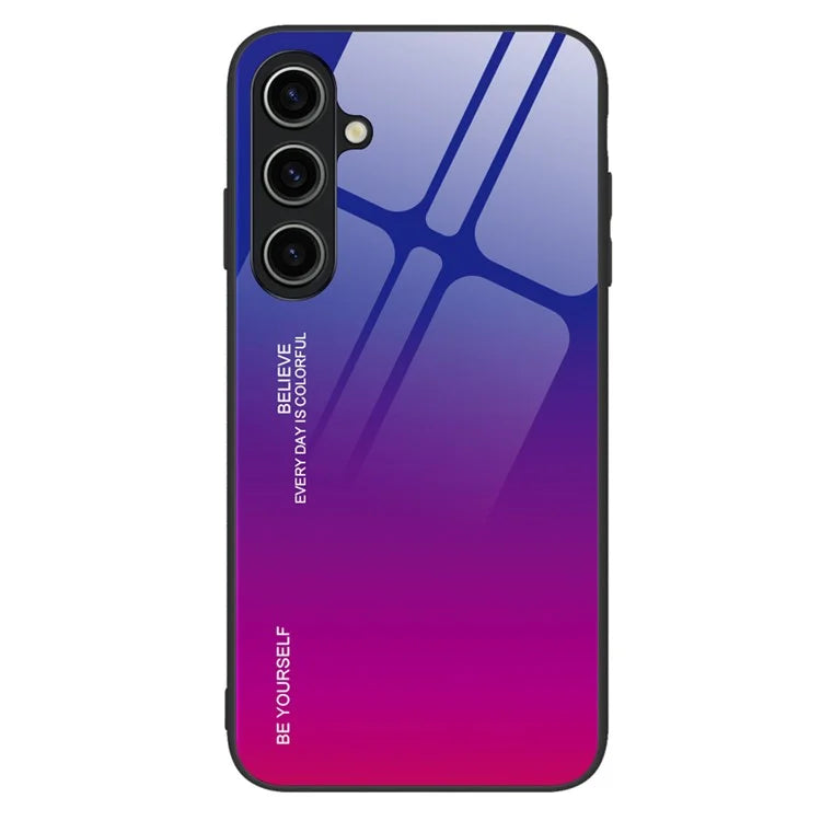 For Samsung Galaxy A05s 4G Protective Case Gradient Color Tempered Glass PC TPU Phone Cover