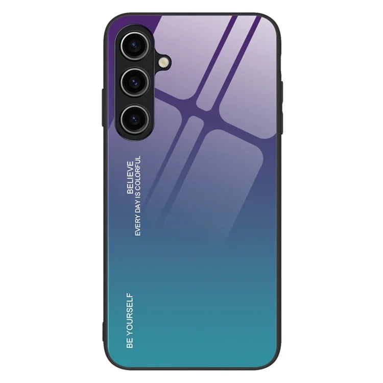 For Samsung Galaxy A05s 4G Protective Case Gradient Color Tempered Glass PC TPU Phone Cover