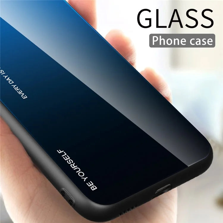 For Samsung Galaxy A05s 4G Protective Case Gradient Color Tempered Glass PC TPU Phone Cover