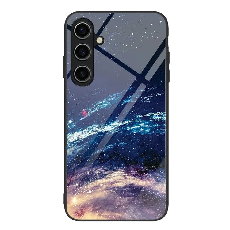 For Samsung Galaxy A05s 4G Case Pattern Printing Tempered Glass PC+TPU Shockproof Cover