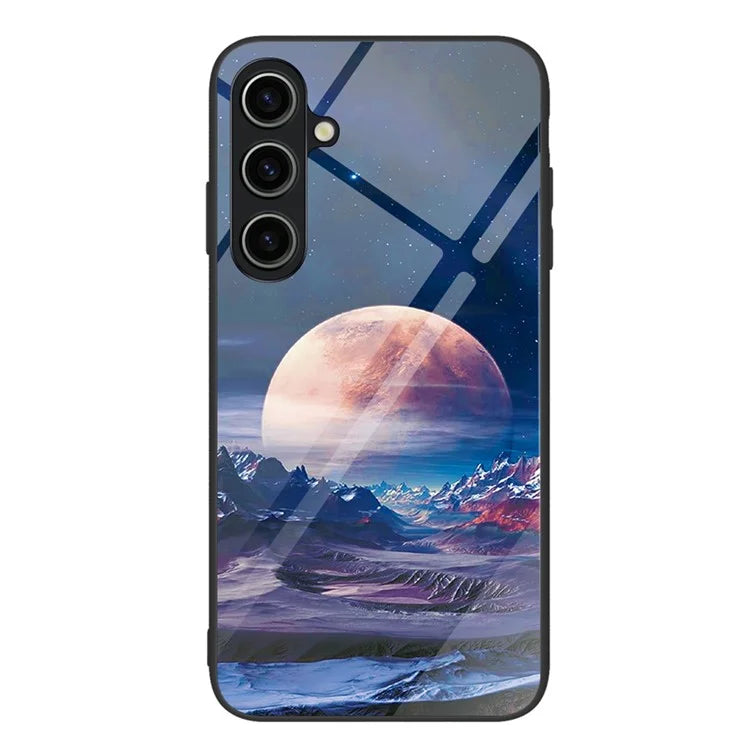 For Samsung Galaxy A05s 4G Case Pattern Printing Tempered Glass PC+TPU Shockproof Cover