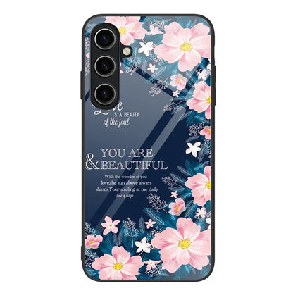 For Samsung Galaxy A05s 4G Case Pattern Printing Tempered Glass PC+TPU Shockproof Cover