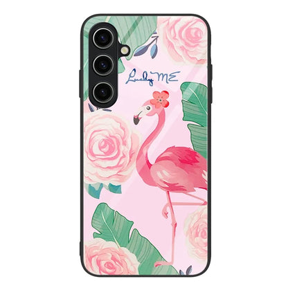 For Samsung Galaxy A05s 4G Case Pattern Printing Tempered Glass PC+TPU Shockproof Cover