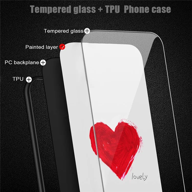For Samsung Galaxy A05s 4G Case Pattern Printing Tempered Glass PC+TPU Shockproof Cover