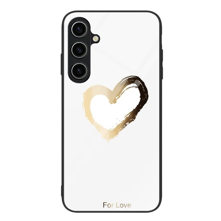 For Samsung Galaxy A05s 4G Case Pattern Printing Tempered Glass PC+TPU Shockproof Cover