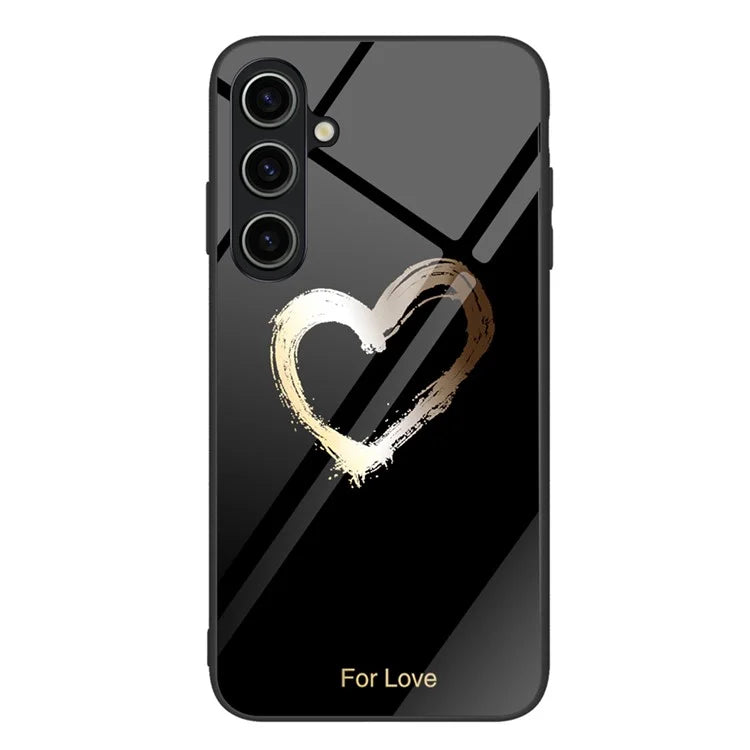 For Samsung Galaxy A05s 4G Case Pattern Printing Tempered Glass PC+TPU Shockproof Cover