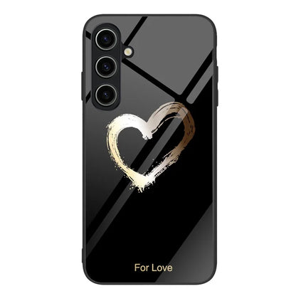 For Samsung Galaxy A05s 4G Case Pattern Printing Tempered Glass PC+TPU Shockproof Cover
