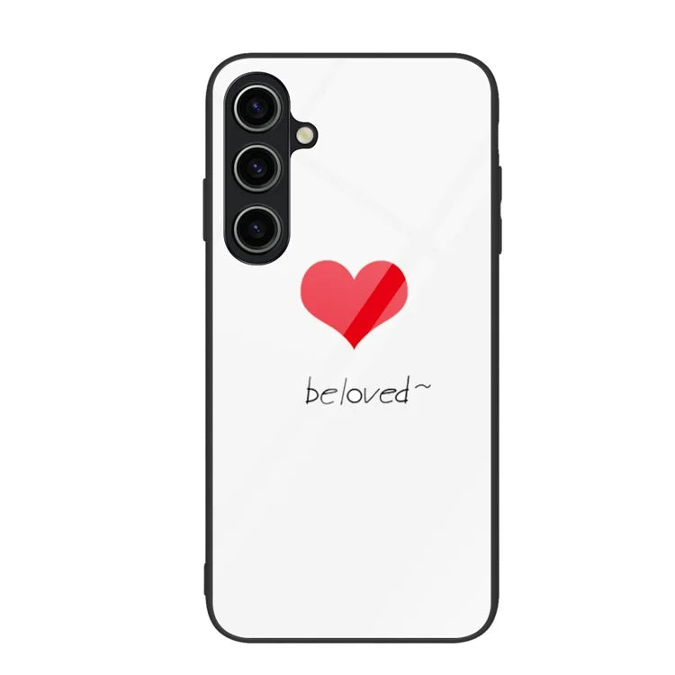 For Samsung Galaxy A05s 4G Case Pattern Printing Tempered Glass PC+TPU Shockproof Cover