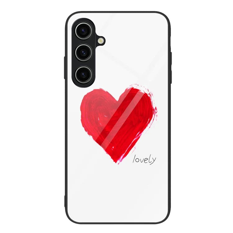 For Samsung Galaxy A05s 4G Case Pattern Printing Tempered Glass PC+TPU Shockproof Cover