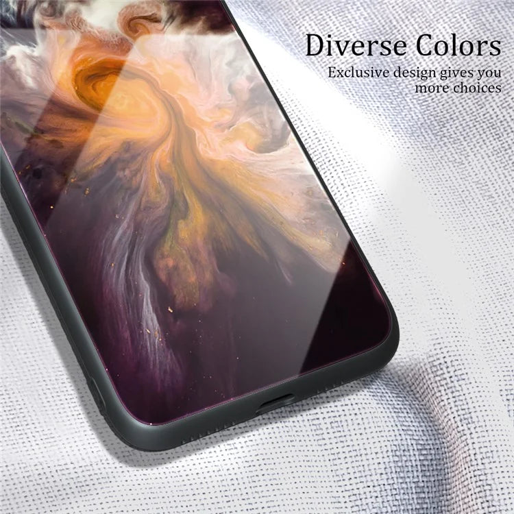 For Samsung Galaxy A05s 4G Case Marble Pattern Tempered Glass+PC+TPU Slim Phone Cover