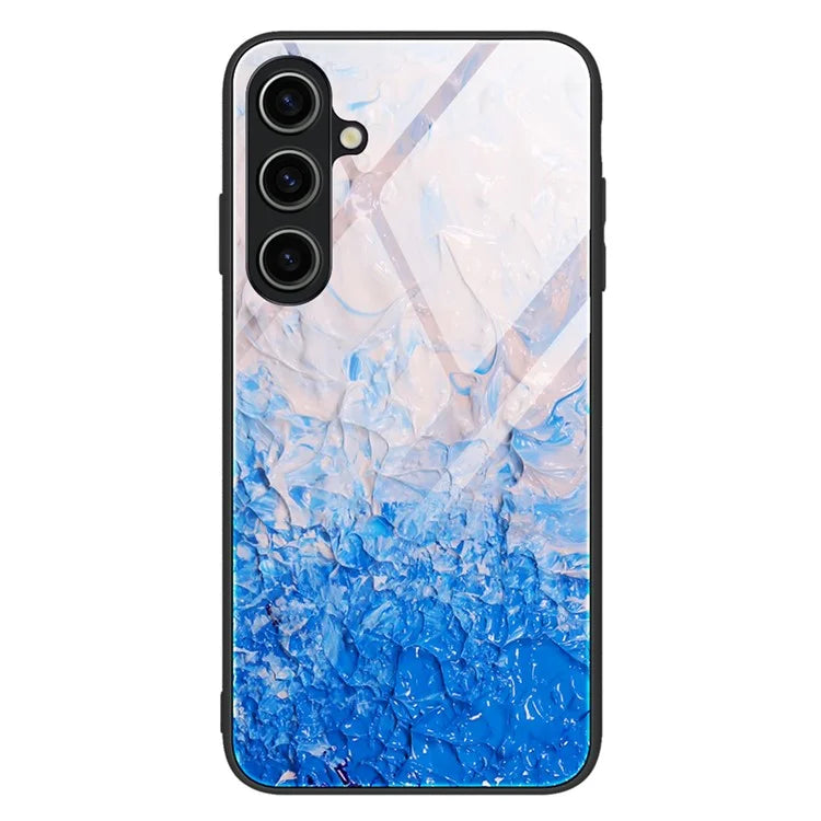For Samsung Galaxy A05s 4G Case Marble Pattern Tempered Glass+PC+TPU Slim Phone Cover