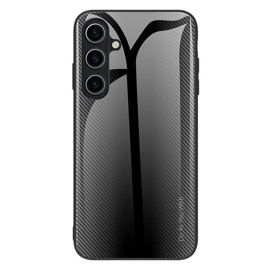 Tempered Glass + TPU Phone Case for Samsung Galaxy A05s 4G Carbon Fiber Texture Phone Cover