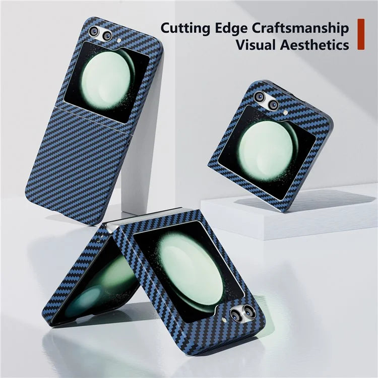 For Samsung Galaxy Z Flip5 5G Case Anti-scratch Carbon Fiber Texture Phone Cover