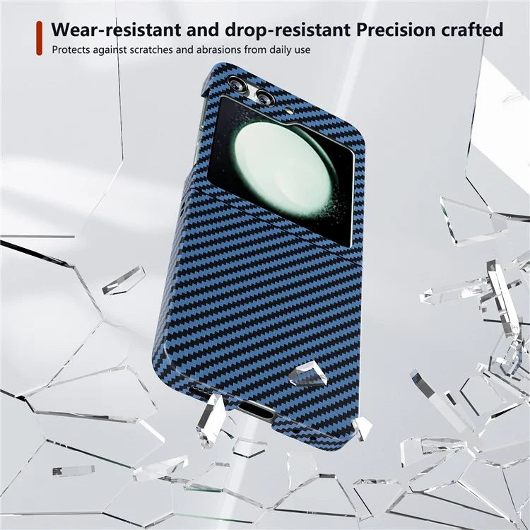 For Samsung Galaxy Z Flip5 5G Case Anti-scratch Carbon Fiber Texture Phone Cover