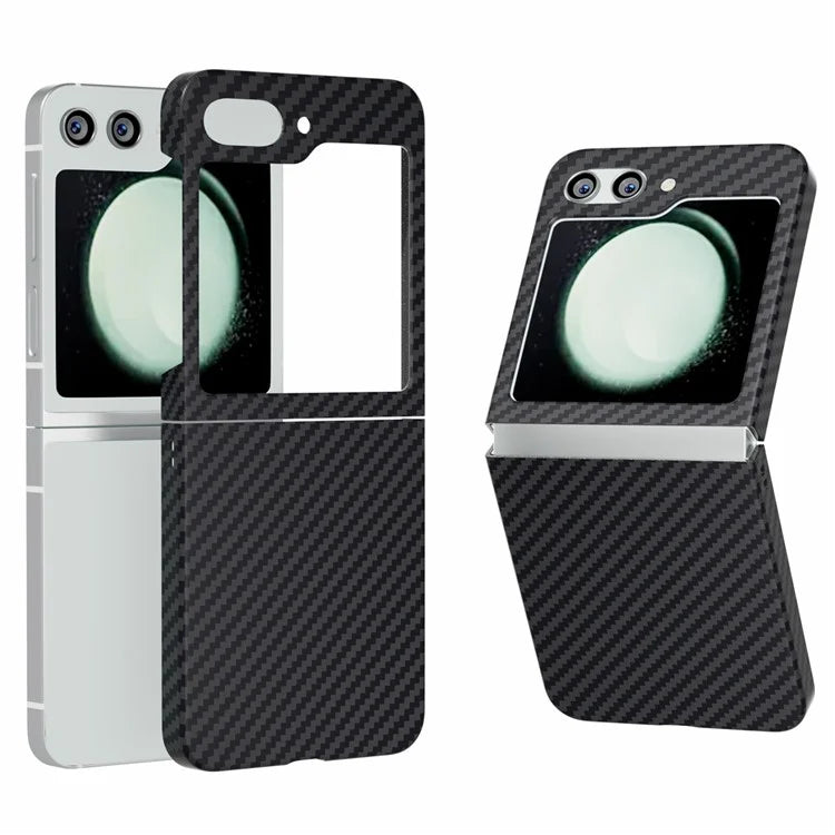 For Samsung Galaxy Z Flip5 5G Case Anti-scratch Carbon Fiber Texture Phone Cover
