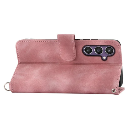For Samsung Galaxy S24+ Case Multiple Card Slots Leather Wallet Cover with Straps