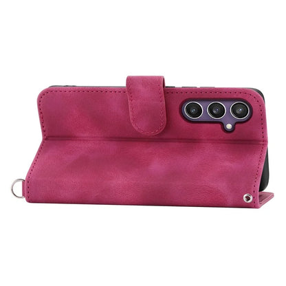 For Samsung Galaxy S24+ Case Multiple Card Slots Leather Wallet Cover with Straps