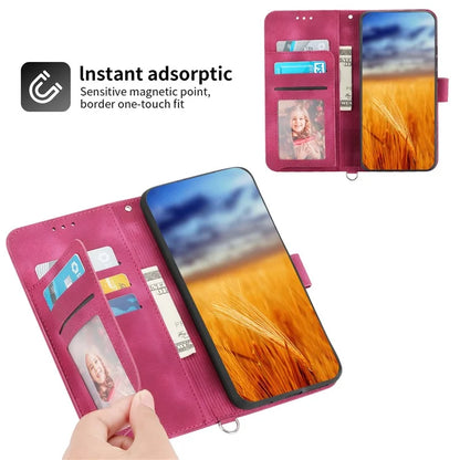 For Samsung Galaxy A25 5G (Global) (161.0 x 76.5 x 8.3mm) Case Flower Imprinted Phone Leather Cover with Straps