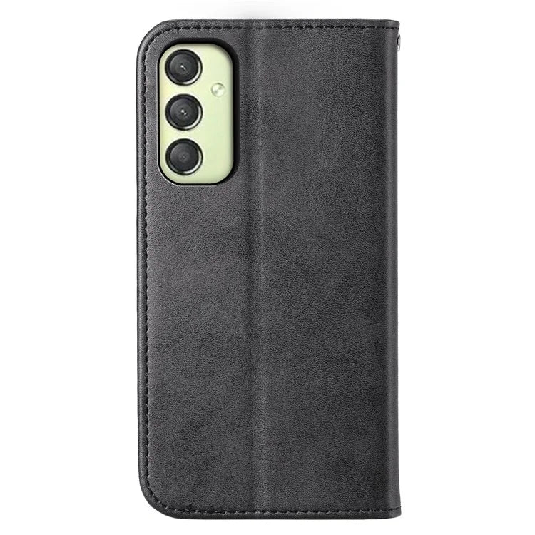 For Samsung Galaxy A25 5G (Global) (161.0 x 76.5 x 8.3mm) Case Calf Texture Imprinted Rhombus Pattern Phone Cover