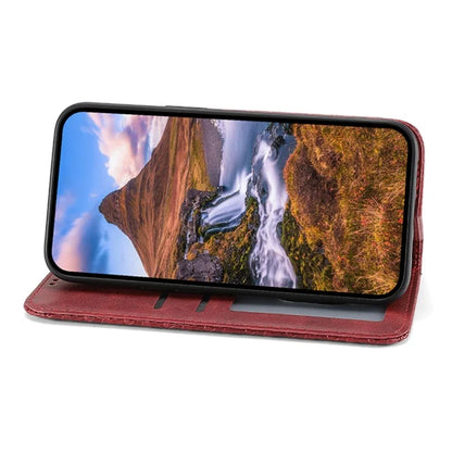 For Samsung Galaxy A25 5G (Global) (161.0 x 76.5 x 8.3mm) Case Calf Texture Imprinted Rhombus Pattern Phone Cover