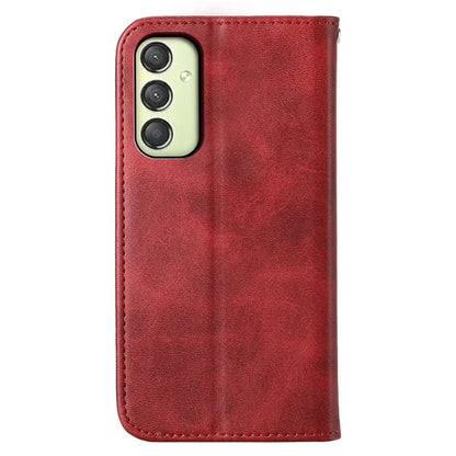 For Samsung Galaxy A25 5G (Global) (161.0 x 76.5 x 8.3mm) Case Calf Texture Imprinted Rhombus Pattern Phone Cover