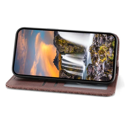 For Samsung Galaxy A25 5G (Global) (161.0 x 76.5 x 8.3mm) Case Calf Texture Imprinted Rhombus Pattern Phone Cover