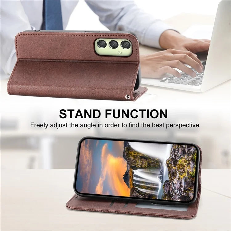 For Samsung Galaxy A25 5G (Global) (161.0 x 76.5 x 8.3mm) Case Calf Texture Imprinted Rhombus Pattern Phone Cover
