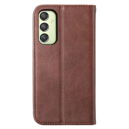For Samsung Galaxy A25 5G (Global) (161.0 x 76.5 x 8.3mm) Case Calf Texture Imprinted Rhombus Pattern Phone Cover