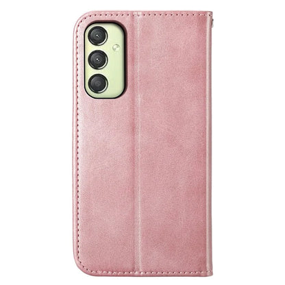 For Samsung Galaxy A25 5G (Global) (161.0 x 76.5 x 8.3mm) Case Calf Texture Imprinted Rhombus Pattern Phone Cover